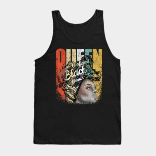 African American Educated Strong Black Woman Queen Tank Top